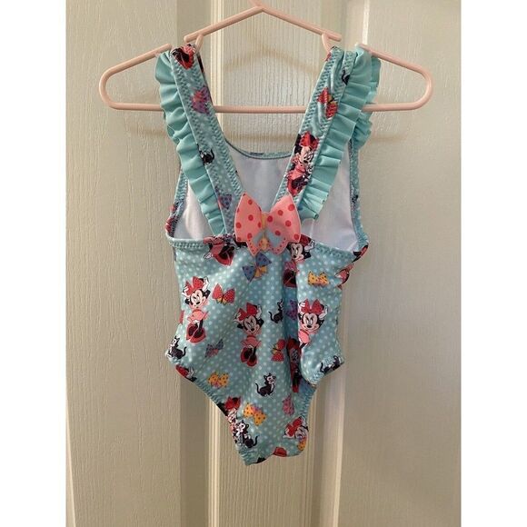 Disney Store Girls Minnie Mouse & Figaro Swimsuit UPF 50+ One Piece Size 2 - Picture 4 of 6